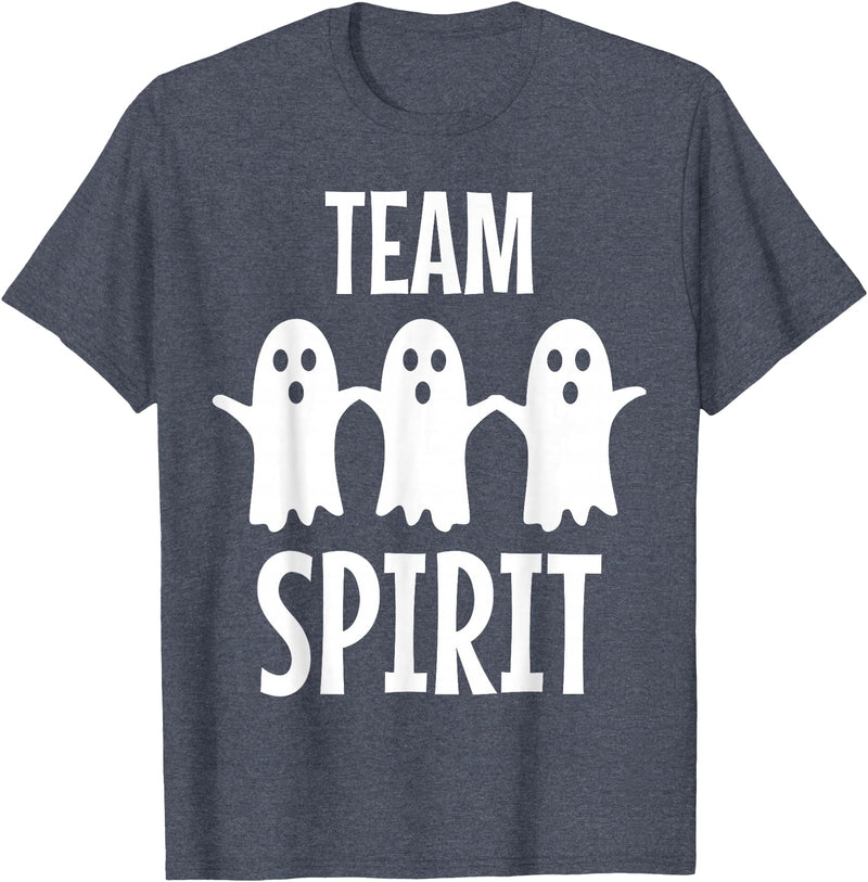 Ghost Halloween Gifts - Team Spirit Funny Ghost Pun - Team Spirit T-Shirt - Heather Blue