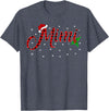 Buffalo Plaid Matching Christmas Pajamas Gifts Funny Matching Family Buffalo Plaid Mimi Christmas Pajama T-Shirt - Heather