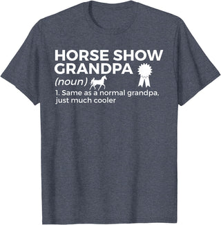Horse Show Apparel Funny Horse Show Grandpa Definition T-Shirt - Heather Blue