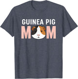 Cavy Mom Designs FarmAnimal Guinea Pig Mom Cavy Owner Mom Design T-Shirt - Heather Blue