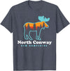 North Conway NH North Conway New Hampshire Moose Mountains T-Shirt - Heather Blue