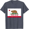 Papa Bear California Flag T-Shirt Papa Dad Bear California Flag T-Shirt - Heather Blue