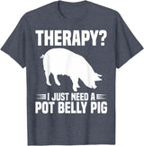 Pot Belly Pig Owner Clothing Pig Harness and Leash Pot Belly Pig Owner Food Toys Supplies Pot Belly Pig Mom T-Shirt - Heather Blue