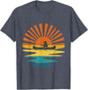 BOLD POD Sunset Canoe Bear T-Shirt - Heather Blue
