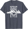 Eternal Angler Detroit River Walleye Fishing T Shirt for Men Women T-Shirt - Heather Blue