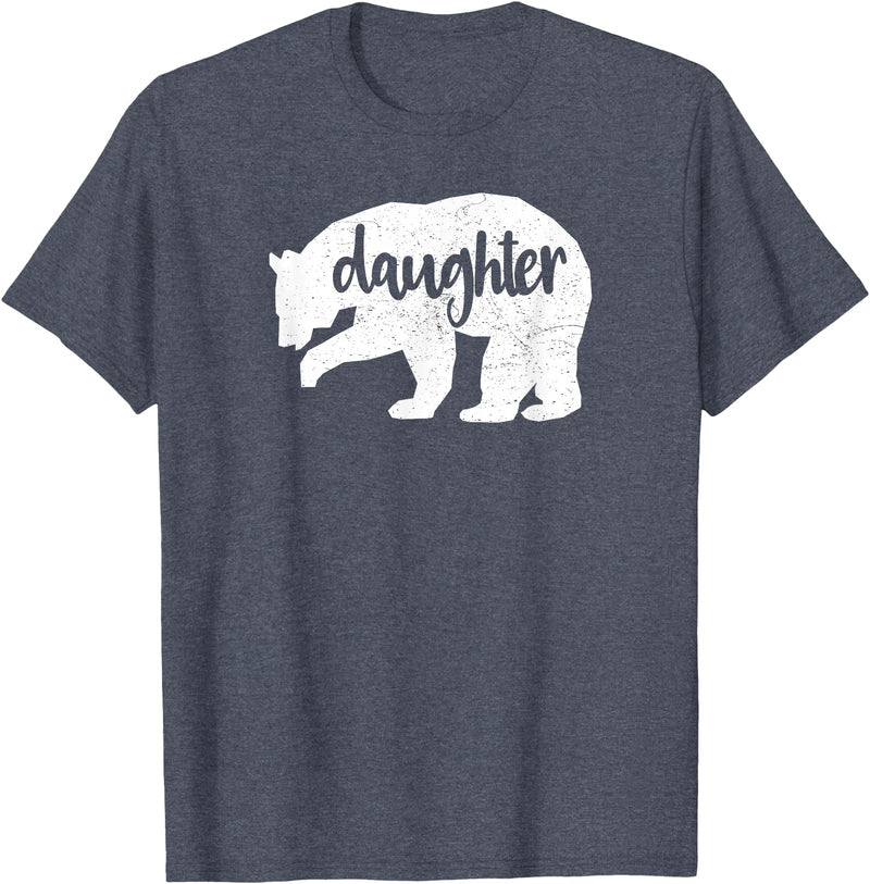 Family & Animals Gifts Daughter Bear - Funny Family T-Shirt Cool Animal Love Tee T-Shirt - Heather Blue