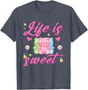 Funny gummy bear lover gummy bear candy Gummy Bear Life is Sweet Candy Gummy Bear T-Shirt - Heather Blue