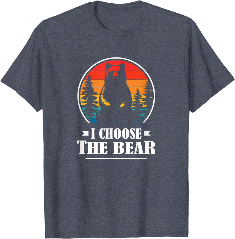MeToo Angry Radical Feminist Gift Shirts & Hoodies Womens Retro Vintage This Is Why I Choose The Bear T-Shirt - Heather Blue