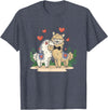 Llama Bride and Groom Wedding Matching Couple Llama Bride and Groom Wedding Art Matching Couple Loving T-Shirt - Heather Blue
