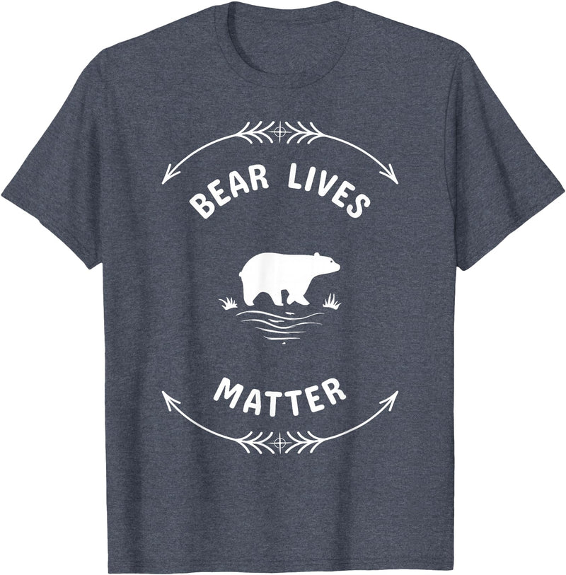 Animal Lover Save The Bears Wild Animal Tees Animal Lover Bear Lives Matter Save The Bears T-Shirt T-Shirt - Heather Blue