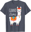 Mother's Day Gifts & Apparel Grand Llama - Grandma Grandmother Llama Lovers Mother's Day T-Shirt - Heather Blue