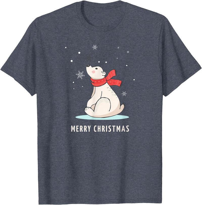 Sassy Southern Charm & Grace Cute Funny & Unique Christmas Polar Bear & Snow T-Shirt Gift T-Shirt - Heather Blue