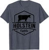 Farm and Holstein Cow for Men and Cattle Clothing Holstein Cattle - Holstein Cow for Farmers T-Shirt - Heather Blue