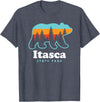 Itasca State Park Minnesota Bear T-Shirt - Heather Blue