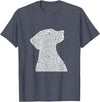 Pet Art Dog Design Dog T-Shirt - Heather Blue