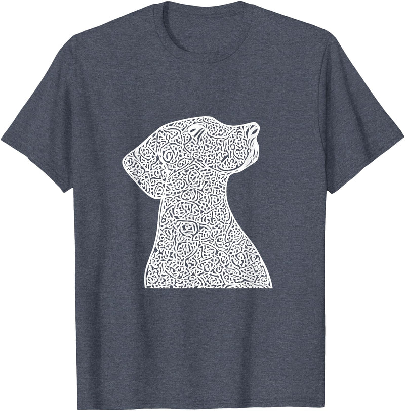Pet Art Dog Design Dog T-Shirt - Heather Blue