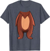 The Easy Costume Idea Shop Bear Halloween Costume Shirt - Brown Grizzly Bear T-Shirt - Heather Blue