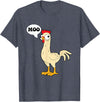 gift creative original father joke humor amusing Chicken - Hen - Fowl - Cow - Funny - Joke - dad Joke T-Shirt - Heather Blue