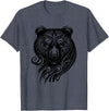 Best Tribal Tattoo Designs I Trends I Born for Art Bear Grizzly Nordic Indian Celtic Mythology Wild Animal Fan T-Shirt - Heather Blue
