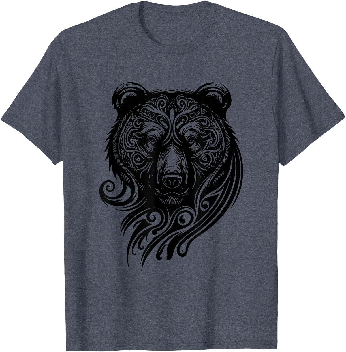 Best Tribal Tattoo Designs I Trends I Born for Art Bear Grizzly Nordic Indian Celtic Mythology Wild Animal Fan T-Shirt - Heather Blue