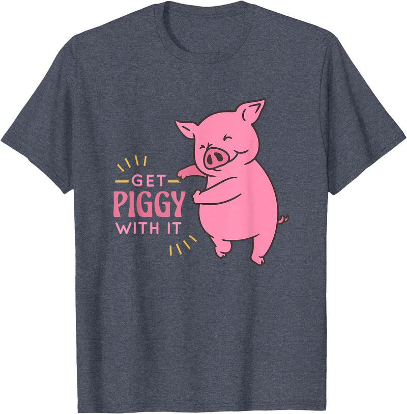 Cute Animal Pigs Clothing For Children And Adults Funny and Cute Pig Saying for Kids and Adults T-Shirt - Heather Blue