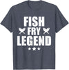 Fish Fry Legend Funny Fish Fry Lover T-Shirt - Heather Blue