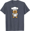 Bear In A Chef Hat - Cute Chef Bear Chef Bear - Cute Bear In A Chef's Hat Bear Chef T-Shirt - Heather Blue
