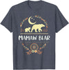 Matching Family Grandma Bear Boho by Foxio Mamaw Bear Floral Matching Family Funny Grandma Bear Boho T-Shirt - Heather Blue