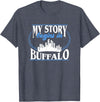 City Designs by Dennex Born in Buffalo T-Shirt - Heather Blue