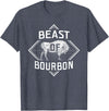 Bison Lover Shirts Beast Of Bourbon - American Bison Buffalo Lover Wildlife T-Shirt - Heather Blue