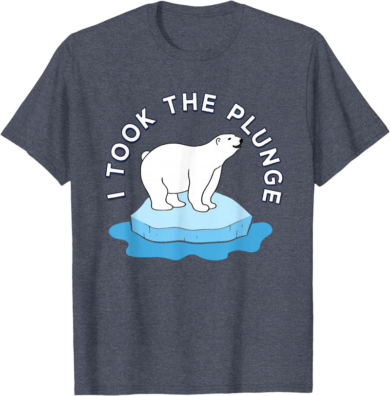 Cute Polar Bear Plunge Day 2026 Polar Bear Plunge Day 2026 I Took The Plunge T-Shirt - Heather Blue