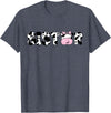Cow Family Matching Birthday Tee For Mom Dad Kids Sister of The Birthday Boy Funny Cow Sí Family Matching T-Shirt - Heather