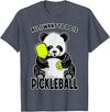 Grandio Design Cute Funny Animal Lover Gifts Panda Pickleball All I Want To Do Is Cute Funny Bear Player T-Shirt - Heather Blue