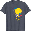Mid Autumn Festival Chinese Rabbits Lanterns to Moon T-Shirt in Heather Blue