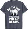 Polar Bear Gift Polar Bear Accessories & Stuff Cute Polar Bear Art for Boys Kids Men Arctic Polar Bear T-Shirt - Heather Blue