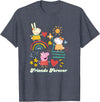 Peppa Pig Friends Forever Rebecca Rabbit & Suzy Sheep T-Shirt - Heather Blue