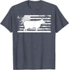 Funny Charolais Rancher Gift for Cattle Lover American Flag - American Cow Charolais Rancher T-Shirt - Heather Blue