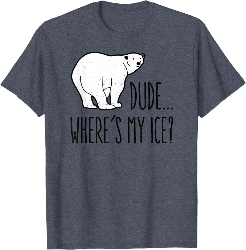 Polar Bears Against Climate Change Climate Change Polar Bear Environmentalist Gift T-Shirt - Heather Blue