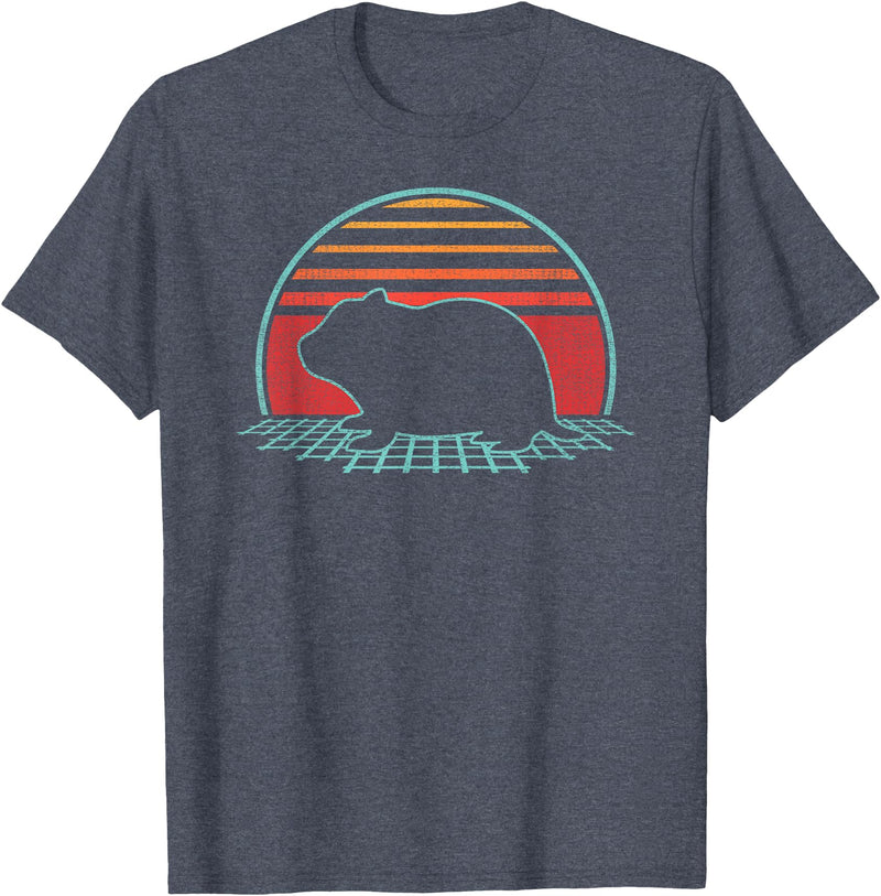 Hamster Lover Animal Retro Vintage 80s Style T-Shirt - Heather Blue