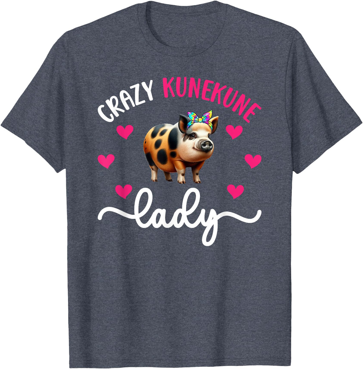 Funny Kunekune Pigs For Kunekune Pig Mom Crazy Kunekune Lady Kunekune Pig Mom Kunekune Pig Lover T-Shirt, Small - Heather Blue