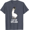 Funny Llamas Gifts LLama Graduation I Got My Dipllama Cute Llama T-Shirt - Heather Blue