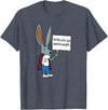 Obstaculos Son Oportunidades - Rabbit with Sign T-Shirt in Heather Blue