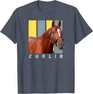 Handicapping Horse Gear Curlin Horse, Horse Racing Shirt, Del Mar, Santa Anita Shirt T-Shirt - Heather Blue