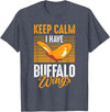 Buffalo Wings Fried Chicken Hot Wing Sauce T-Shirt - Heather Blue