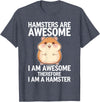 Cute Hamster Design for Men Women Kids Animal Hamster Lover T-Shirt - Heather Blue
