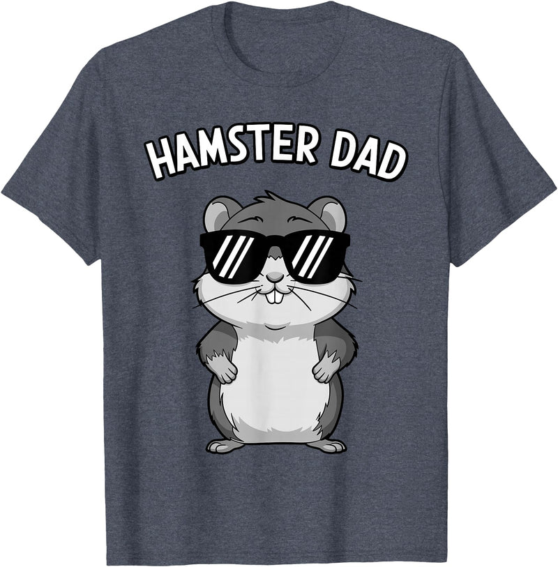 Funny Hamster Design for Men Dad Boys Animal Hamster Lover T-Shirt - Heather Blue