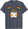 Gay Pride Shirts LGBTQ Ally LGBT Men Women Gift Gay Guinea Pig Rainbow Flag LGBT Pride Month Men Women Kids T-Shirt - Heather Blue