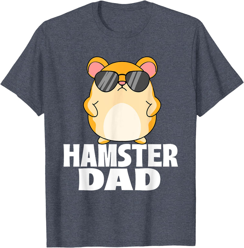 Hamster Dad - Father's Day Animal Whisperer Rodent Lover T-Shirt - Heather Blue