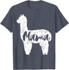 Happy Mothers Day Shirt Cute Gift Ideas Cute Proud Mama Llama Alpaca Happy Mothers Day Gift Shirt T-Shirt - Heather Blue
