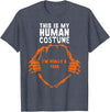Halloween Costume by Marcus4 Tees Co. This Is My Human Costume I'm Really A Toad Halloween Kids T-Shirt - Heather Blue